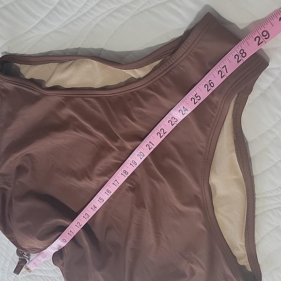 Whole Brown Swimsuit with Chain Strap and Medium Coverage Size Large - Picture 5 of 10